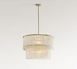 Kiara Tiered Glass Round Chandelier (24"-30") | Pottery Barn (US)