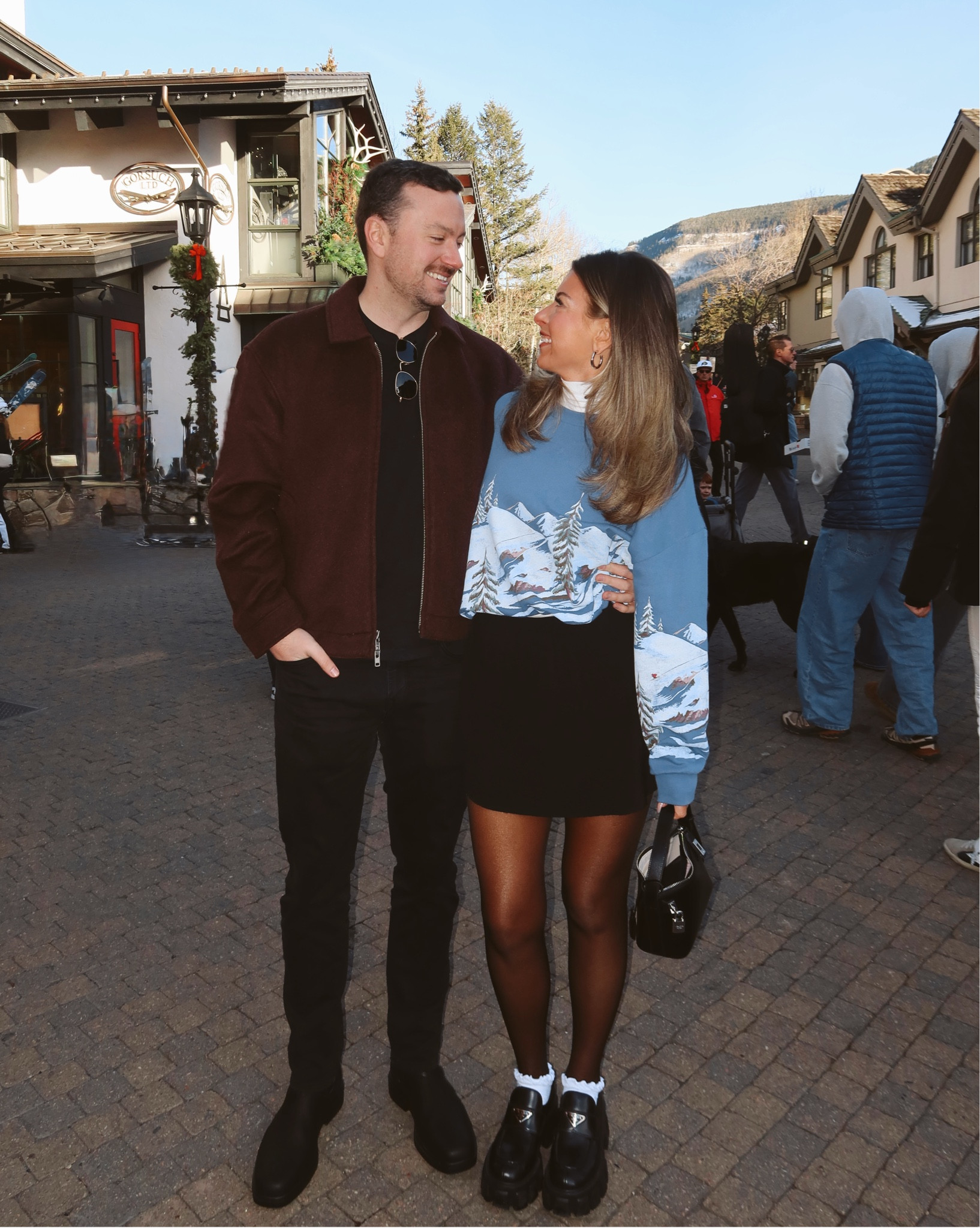 Black Abercrombie skort paired with white turtleneck and blue ski sweater 

Revolve code: tulip

Wearing my usual smalls

Winter outfit
Ski sweater
Mini skort
Date night
Winter party
Winter resort
Travel look
Winter vacation 
Shopping look 

#LTKTravel #LTKFindsUnder100 #LTKSeasonal