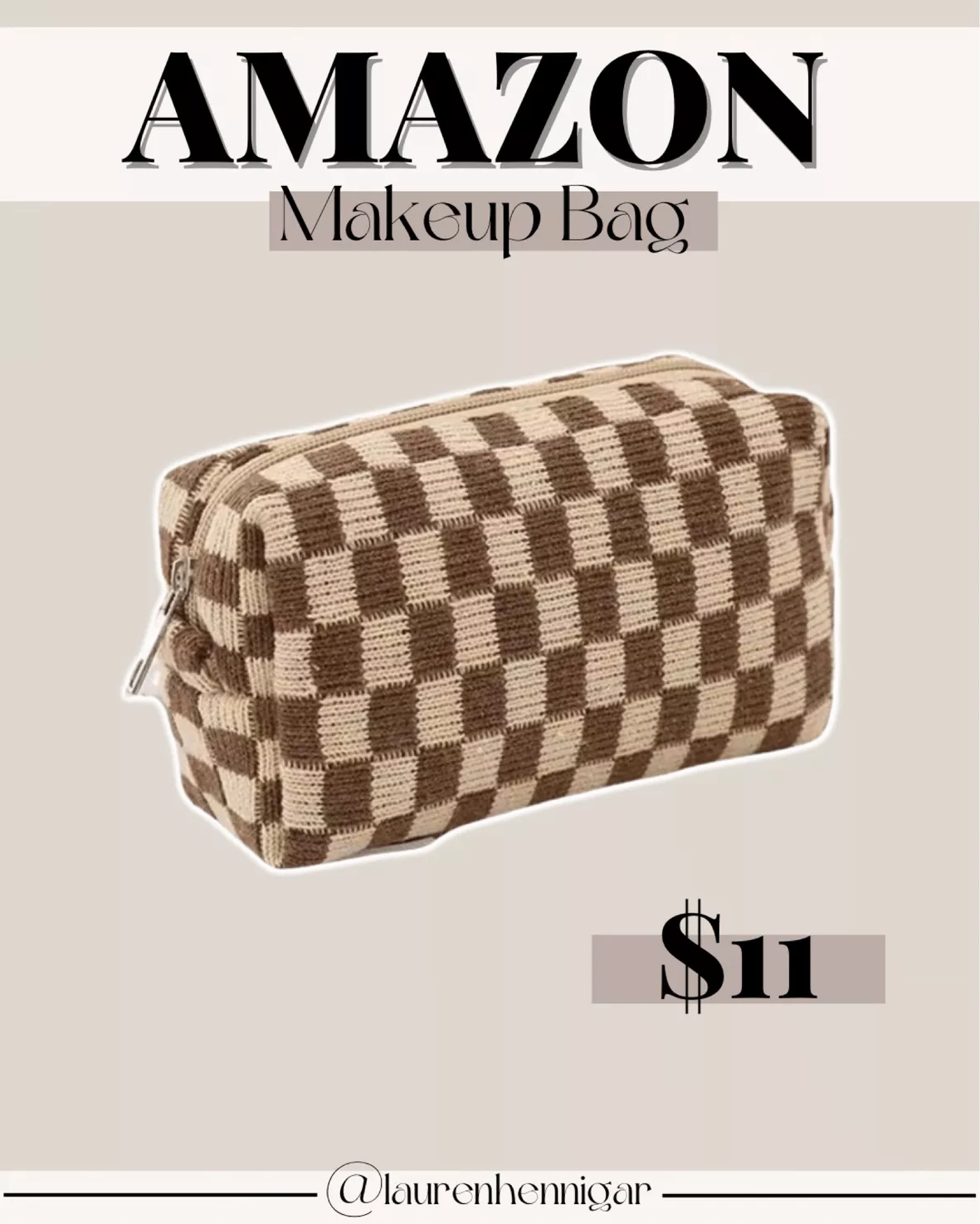 Small Cosmetic Bag Cute Makeup Bag Y2k Accessories Aesthetic Make Up Bag  Brown