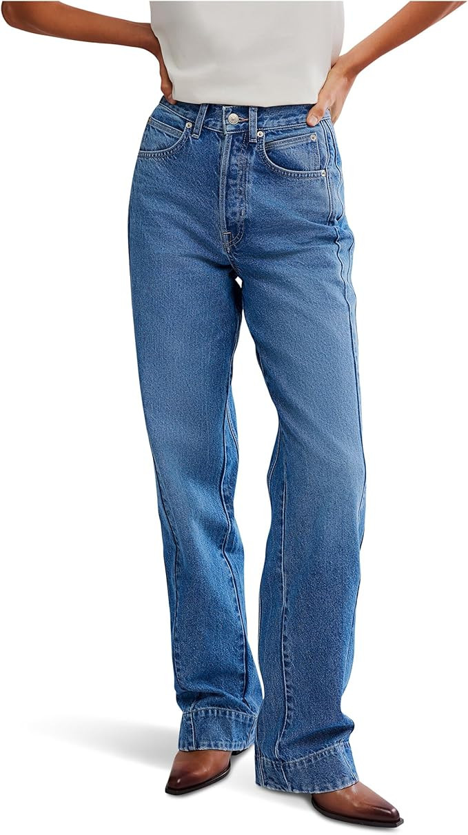 Free People Womens Stick Around Slim Curve Jean | Amazon (US)