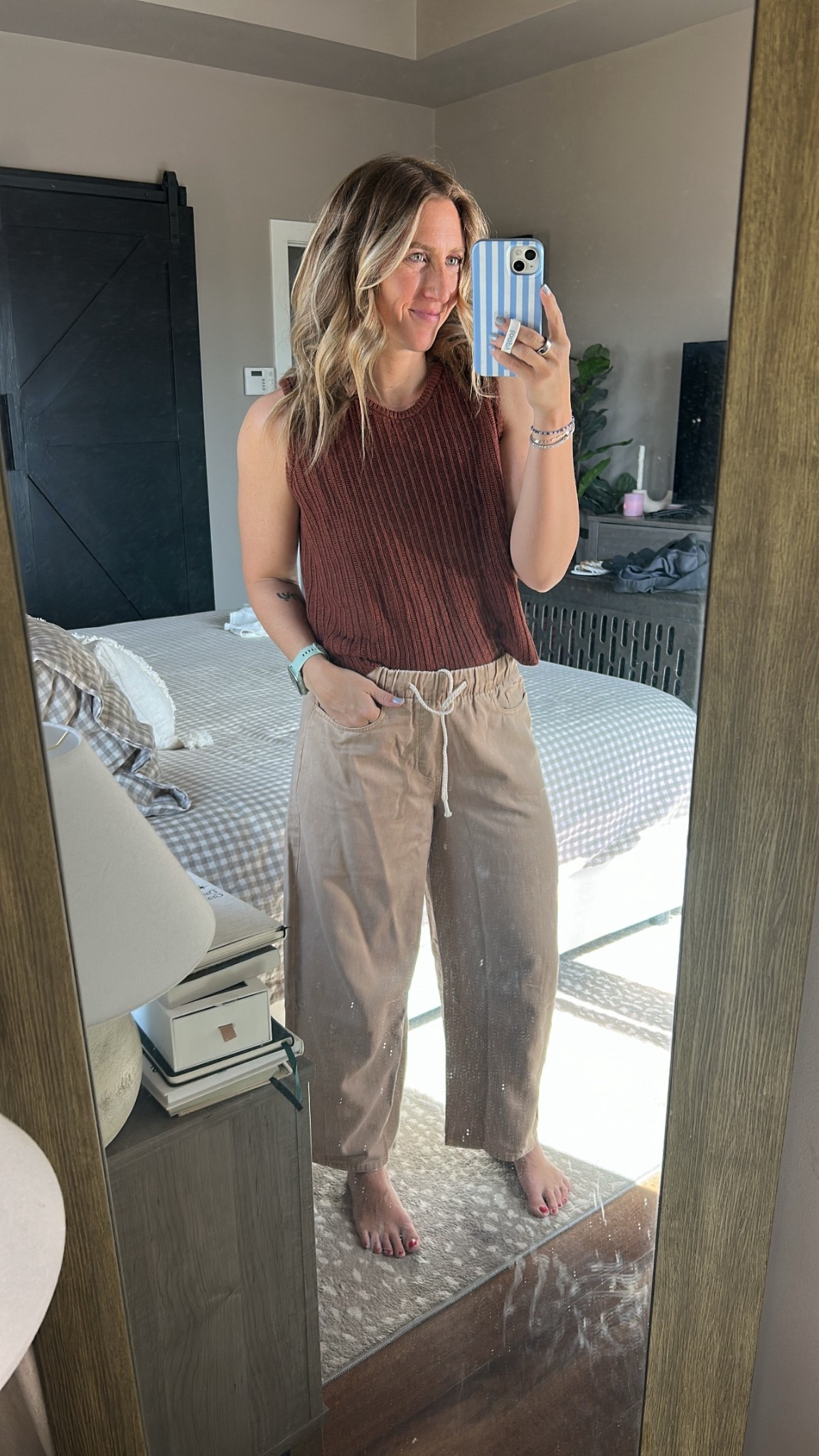 Obsessed with these Ella pants from Marine Layer! Wearing a small & they’re TTS if not a bit big. Tank is Target but can’t find it online yet! 

#LTKSeasonal #LTKootd #LTKmomlife