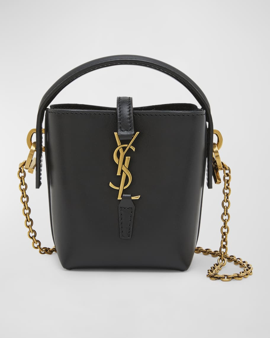 Saint Laurent Le 37 Micro YSL Leather Bucket Bag | Neiman Marcus