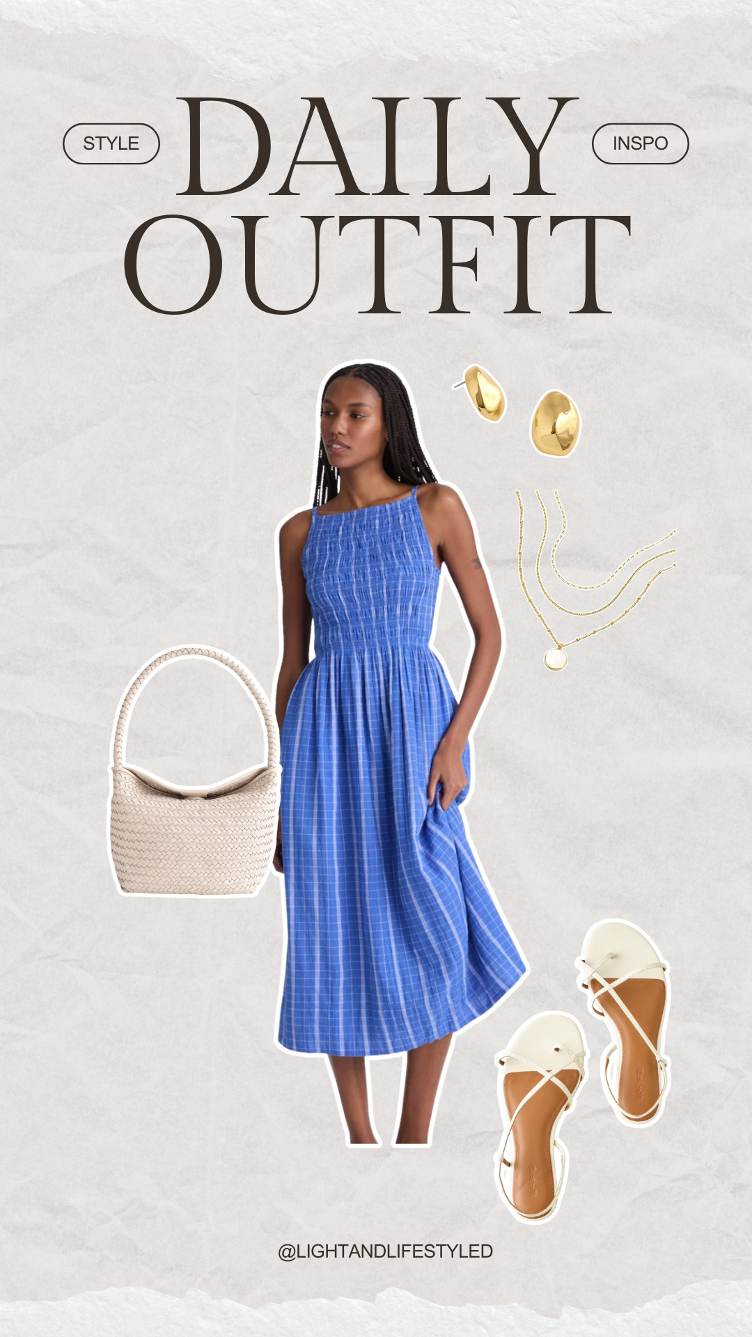 Easy summer outfit idea — this blue dress is so pretty styled with simple sandals, gold jewelry + a woven bag. Perfect for church, brunch, or vacation!

#LTKgrwm #LTKootd #LTKSeasonal