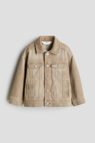 H & M - Oversized Denim Jacket - Beige | H&M (US + CA)
