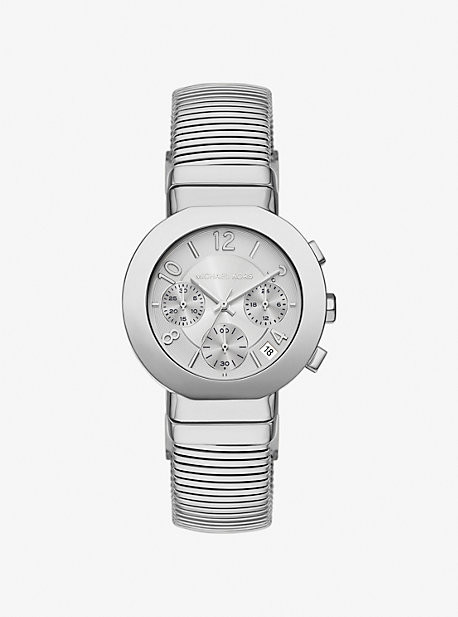 Oversized Gramercy Silver-Tone Watch | Michael Kors US