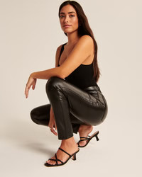 Curve Love Vegan Leather Skinny Pants | Abercrombie & Fitch (US)