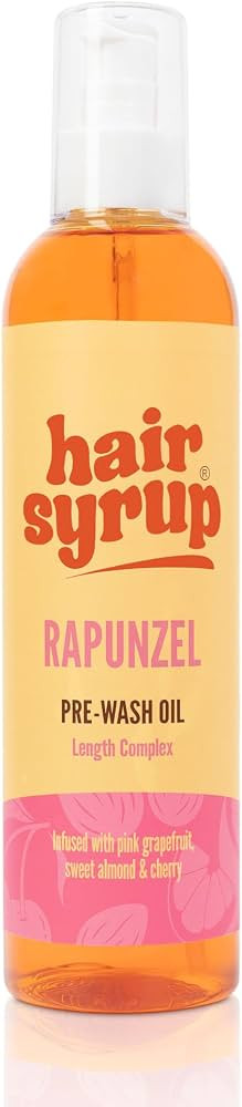 Hair Syrup | Pre-Wash Hair Oil | Infused with Pink Grapefruit, Sweet Almond & Cherry | Revitalise... | Amazon (UK)
