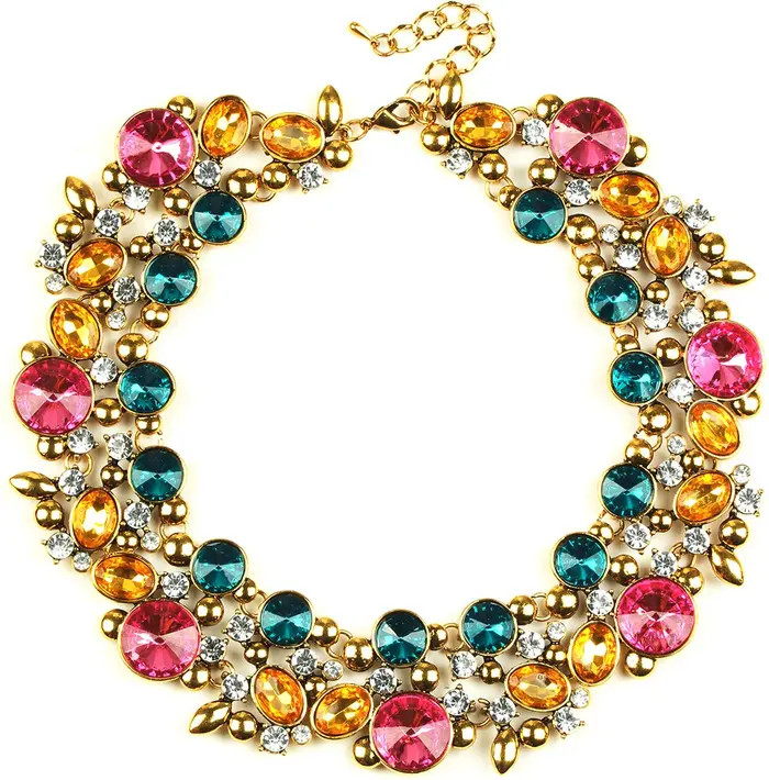 Clementine Multicolored Enamel Chunky Collar Necklace | Nordstrom Rack