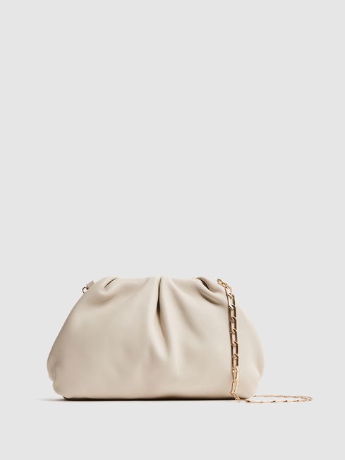 Nappa Leather Clutch Bag | Reiss UK