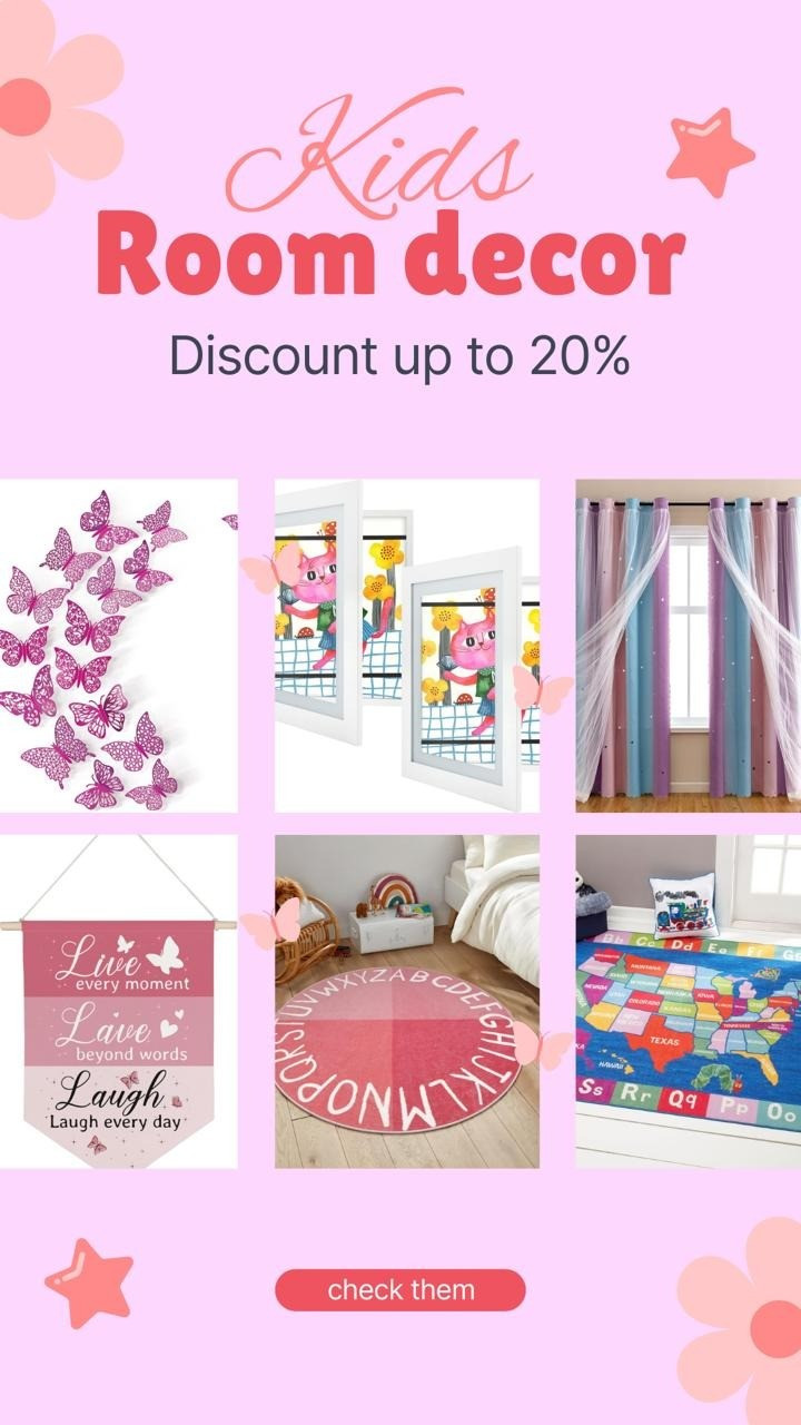 Kids Room DecorTransform Your Kid's Room with Up to 20% OffCreate a magical and fun space for your little ones with our discounted kids' room decor. Shop now and save on adorable and stylish items!

#LTKSaleAlert #LTKHome #LTKKids