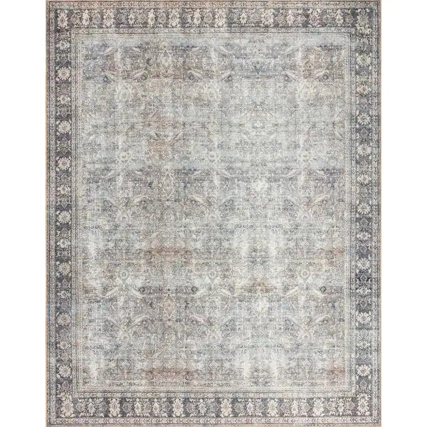 Alexander Home Sophia Distressed Grey Oriental Area Rug - 7'-6" x 9'-6" - grey / charcoal | Bed Bath & Beyond