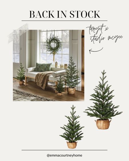 Back in stock basket tree from the target x studio McGee line! They come in 3 sizes and the 2 smaller are on sale. These are a hot item this holiday season! So cute 

#LTKHoliday #LTKSeasonal #LTKhome