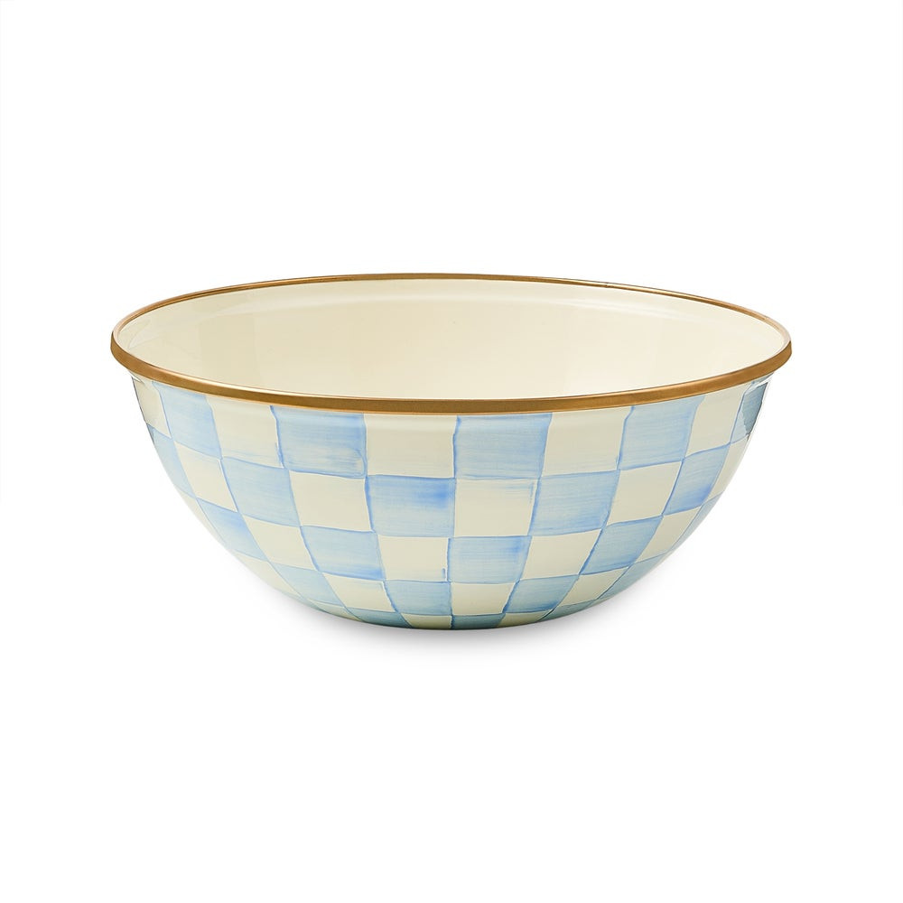 Sky Check Medium Everyday Bowl | MacKenzie-Childs