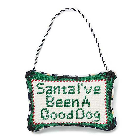 Needlepoint Dog Lover Ornament | MacKenzie-Childs