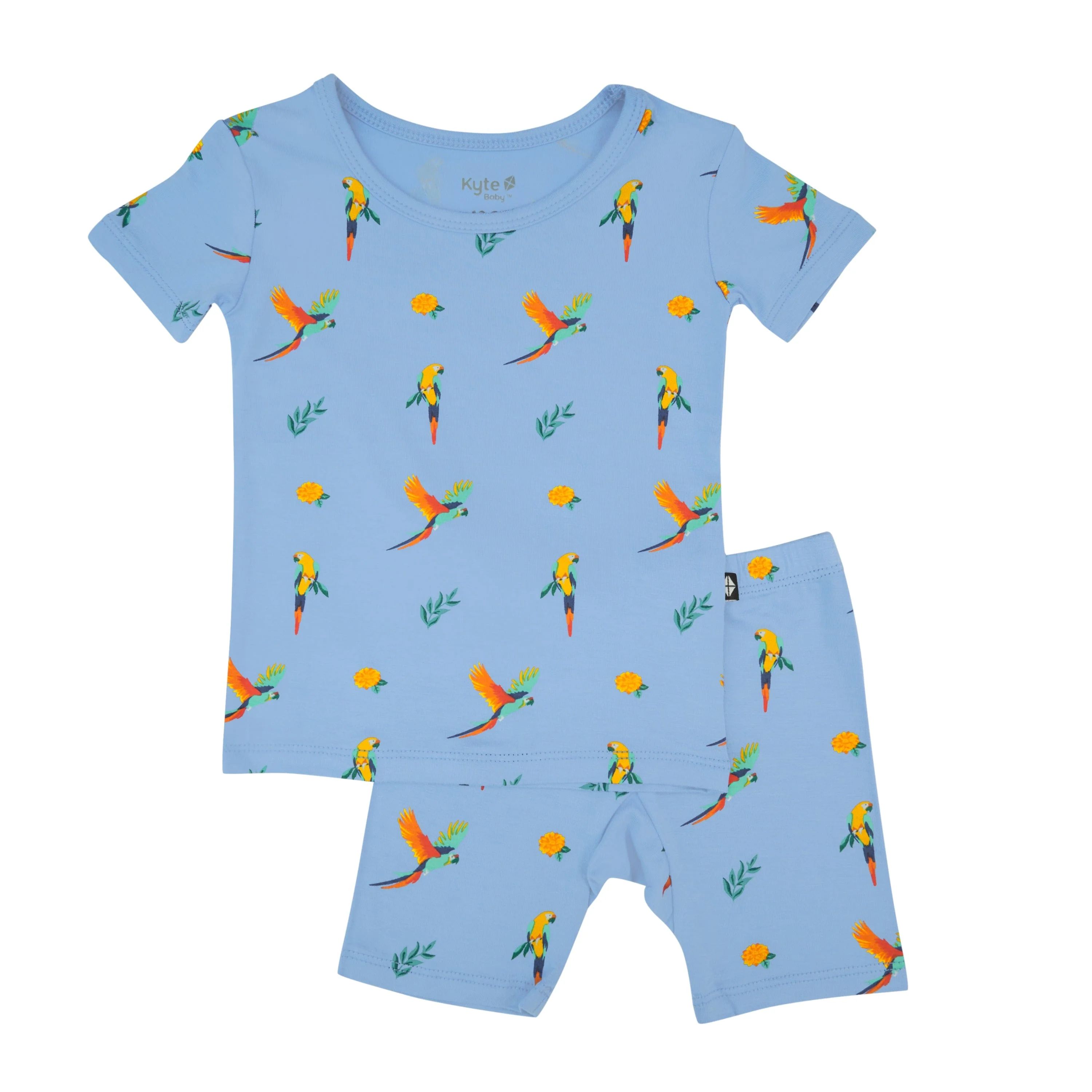 Short Sleeve Pajamas in Macaw | Kyte BABY