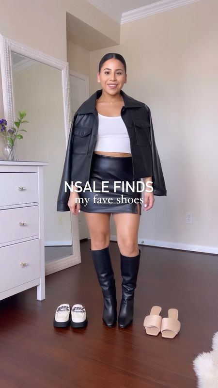 Nordstrom anniversary sale deals

White baby tee: small
Faux leather jacket: small
Faux leather skirt: small
Platform loafer: 6.5 
Black knee high boots: 6.5 
Nude heels: 6.5 

#LTKsalealert #LTKSeasonal #LTKxNSale