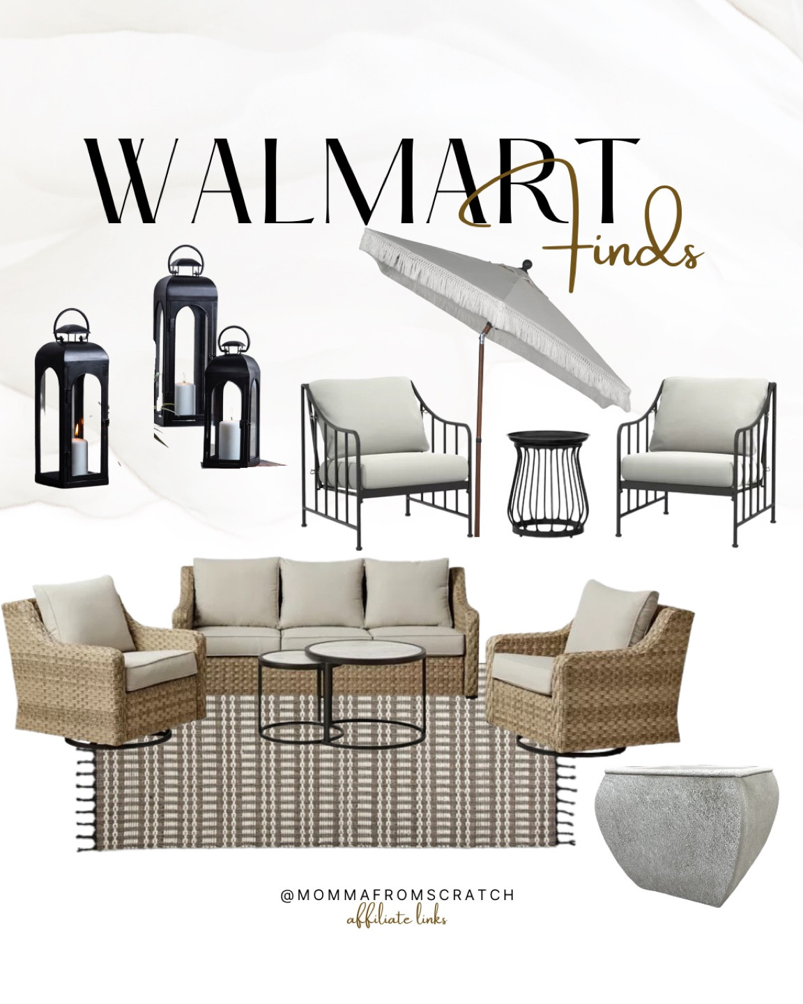 Patio furniture, bistro set, metal outdoor chairs, better homes and garden patio furniture, swivel chairs, outdoor rug, lantern, planter

#LTKsalealert #LTKhome #LTKSeasonal