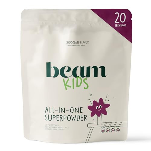 Beam Kids All in One Superfood Powder, Nutritional Shake, Organic Greens, Probiotics, Vitamins, Immune Support, Gut Health, Superfood Drink, Daily Nutrition for Children, No Artificial Sweeteners | Amazon (US)
