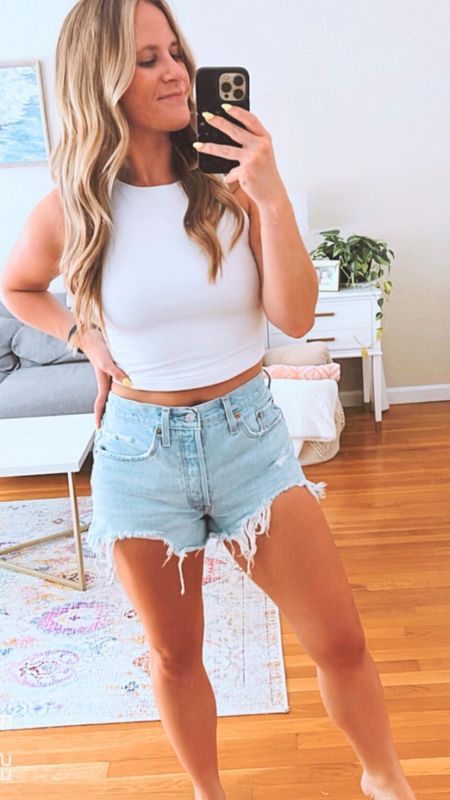 Summer Casual Outfit, jean shorts, high rise shorts, basic fitted tank, Amazon finds, Amazon fashion, cute casual outfit, cute summer outfit, jean short outfit, casual jean short outfit 

#LTKSeasonal #LTKstyletip