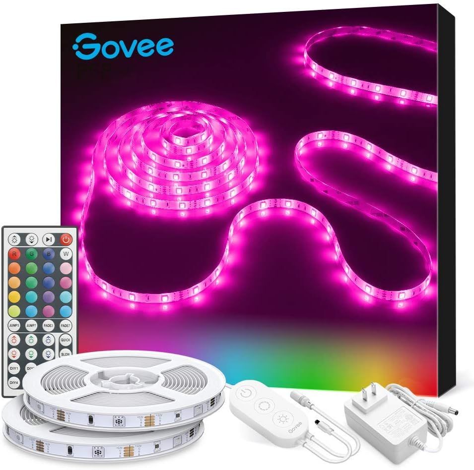 Govee LED Strip Lights, 32.8ft RGB LED Lights with Remote Control, 20 Colors and DIY Mode Color C... | Amazon (US)