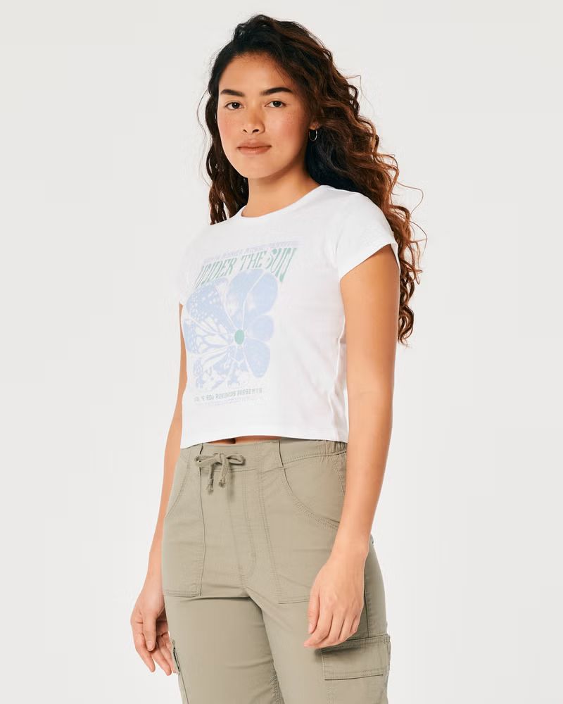 Relaxed Retro Music Festival Graphic Baby Tee | Hollister (US)
