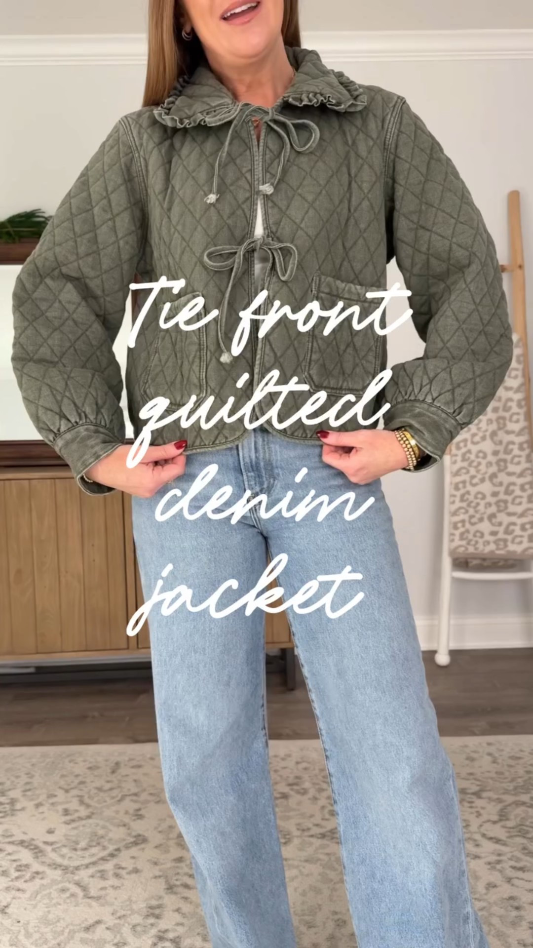 I am such a sucker for a statement jacket, and this one stopped me in my tracks🖤 It’s a super soft quilted denim fabric with cute tie front and ruffled collar. It comes in tons of colors and I love the fit. It’s giving Anthro👏🏼

#casualoutfitideas #amazonfashionfinds #momoutfit 

Mom style, spring jacket, chic casual style, spring outfit ideas, spring trends 2026, viral Amazon finds

#LTKootd #LTKSeasonal #LTKSaleAlert