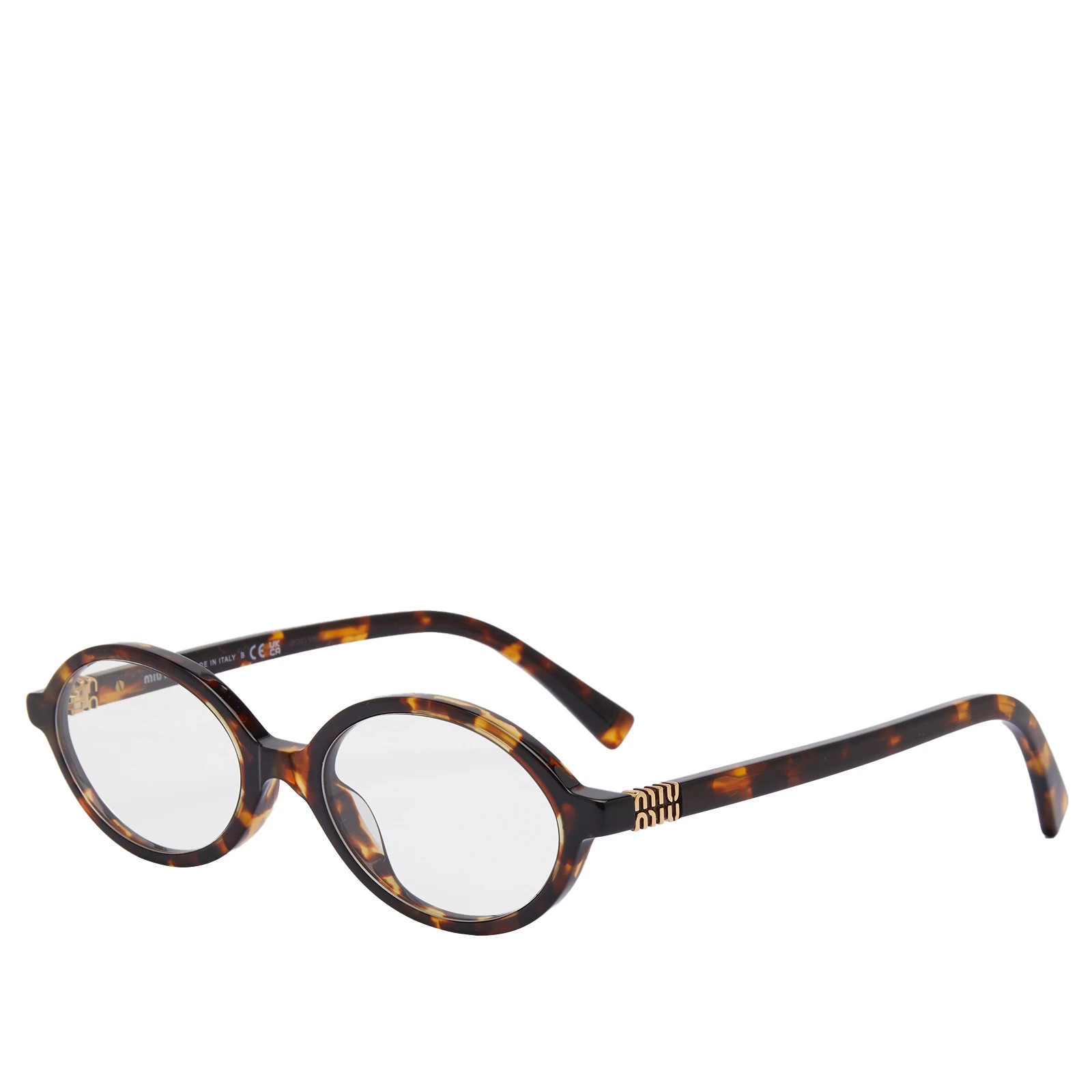 Miu Miu Eyewear Women's Miu Miu Regard Blue Light Glasses in Clear | END. Clothing