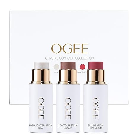 Ogee Face Stick Crystal Collection Trio - Contour Stick Makeup Collection - Certified Organic Con... | Amazon (US)
