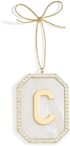 2025 Christmas Initial Ornaments, Letter C Ornaments for Christmas Tree,Hanging Ornament for Moth... | Amazon (US)