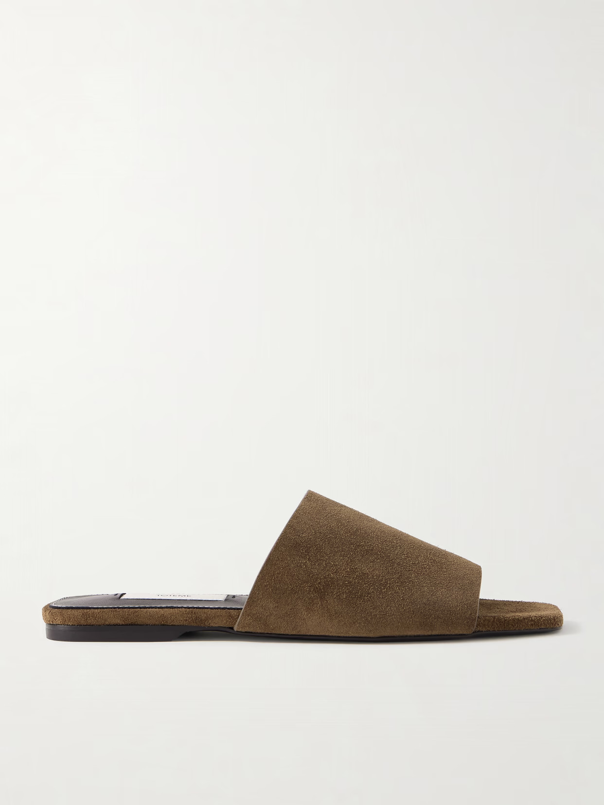 TOTEME - Suede Slides - Brown | NET-A-PORTER (US)