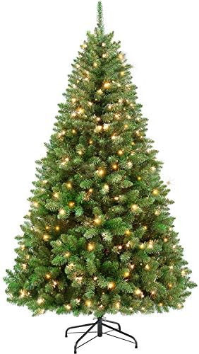 Amazon.com: Hykolity 6.5 ft Prelit Christmas Tree, Artificial Christmas Tree with 400 Warm White ... | Amazon (US)