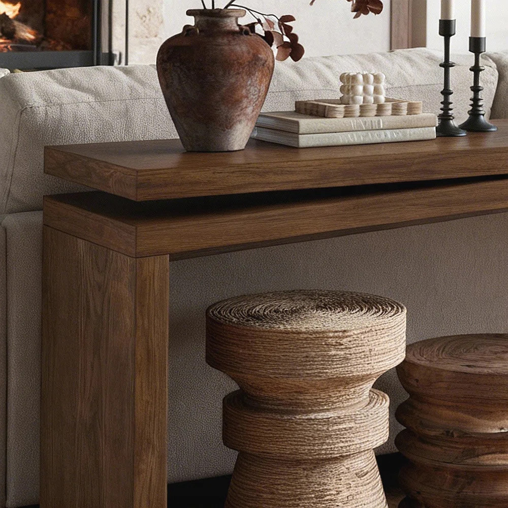 Rustic Solid Wood Console Table, Long Farmhouse Entryway Sofa Table for Living Room, Hallway, and... | Wayfair North America