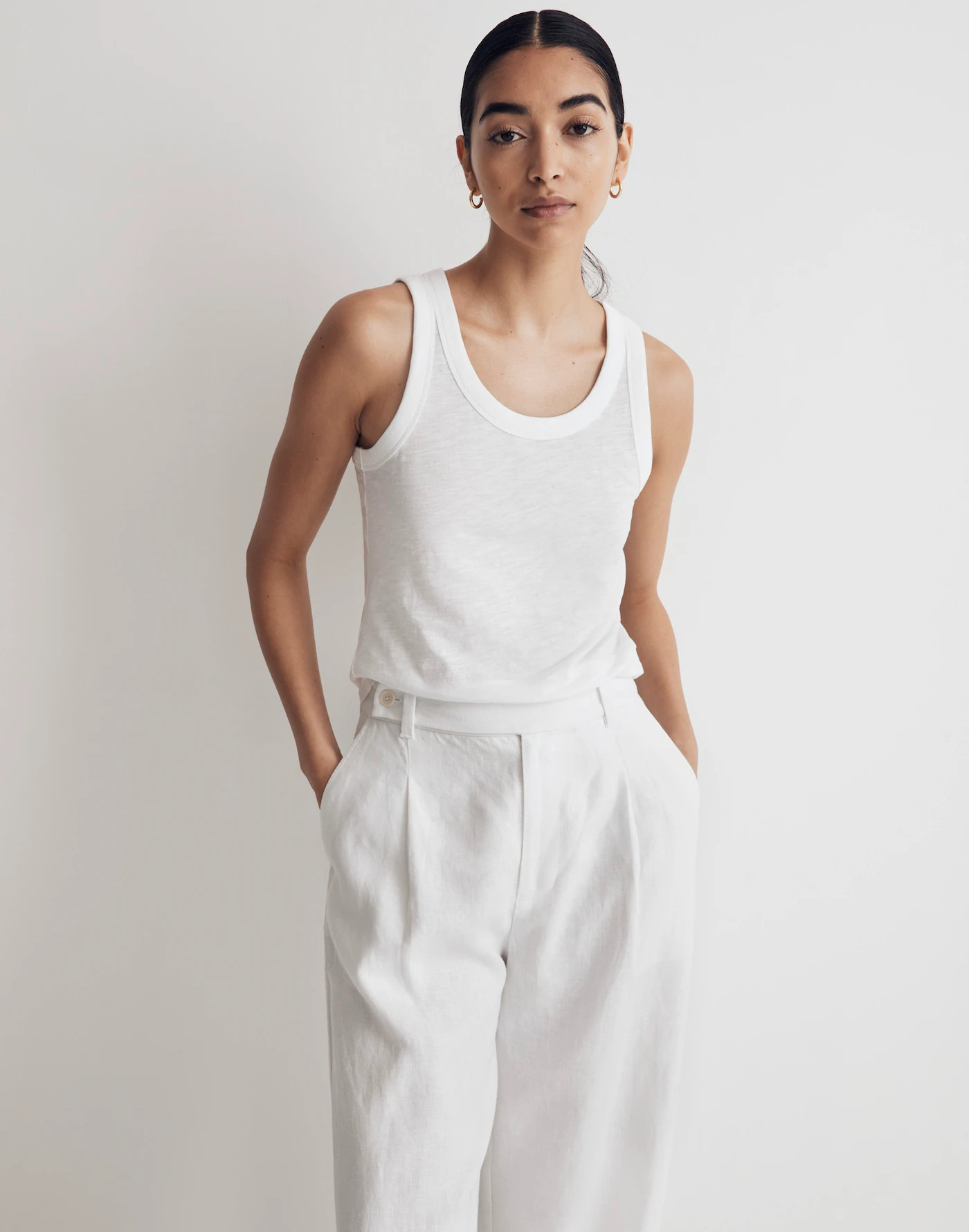 Whisper Cotton Scoopneck Tank Top | Madewell | Madewell