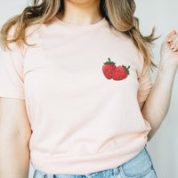 Strawberry Shirt Sweatshirt Hoodie Y2K Plant Gardener Fruit Sweater Colorful Strawberries | Etsy (US)