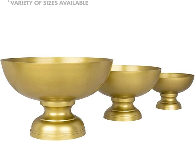 Koyal Wholesale Modern Minimalist Round Pedestal Bowls (Gold, 6" x 4.25") | Amazon (US)
