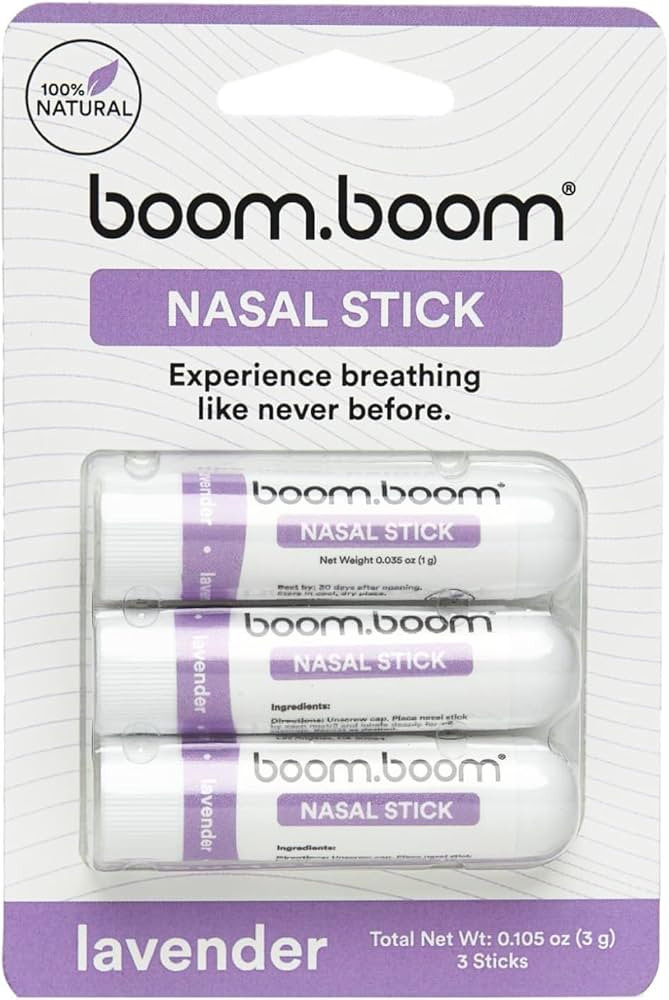 BoomBoom Nasal Stick (3 Pack) | Vapor Flow Technology | Better Breathing + Natural Focus | Cool R... | Amazon (US)