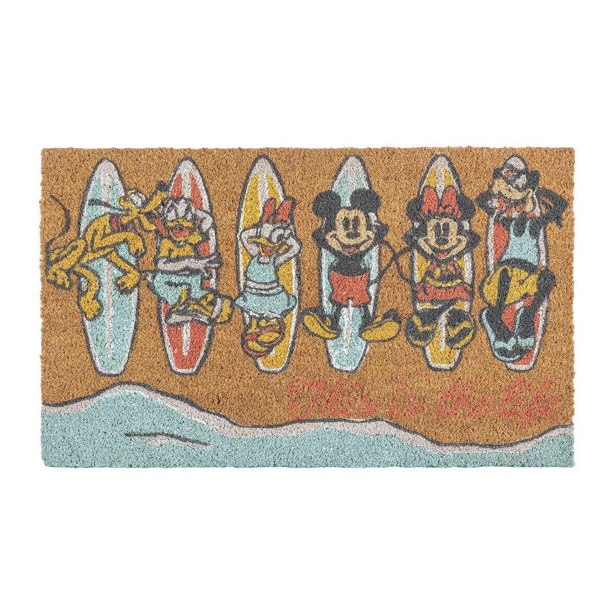 Disney's Mickey Mouse Summer Beach Natural Coir Mat | Kohl's