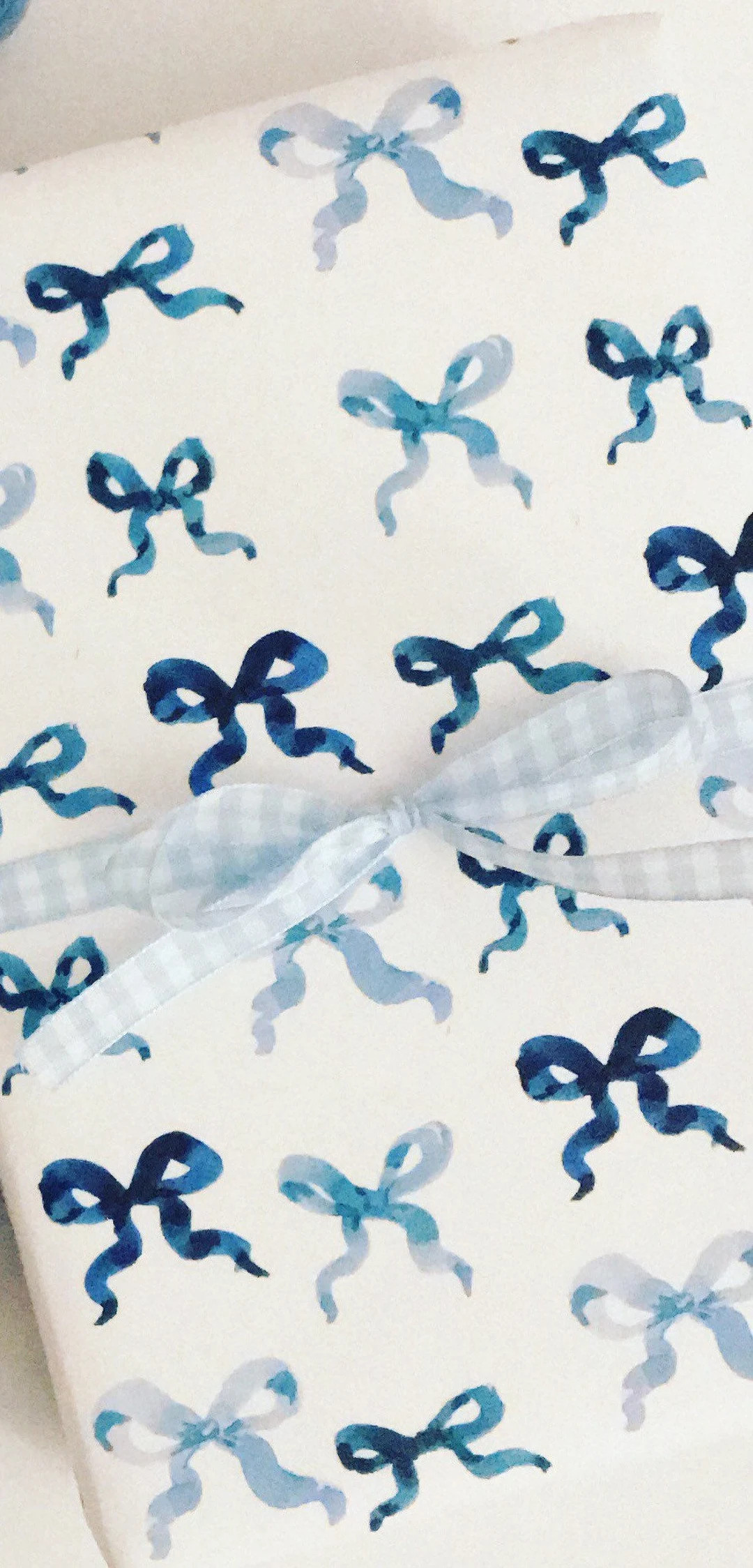 Wrapping Paper: Blue Bows {Gift Wrap, Birthday, Holiday, Christmas} | Etsy (US)