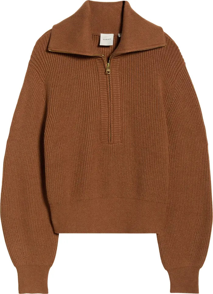 Varley Maura Rib Half Zip Sweater | Nordstrom | Nordstrom