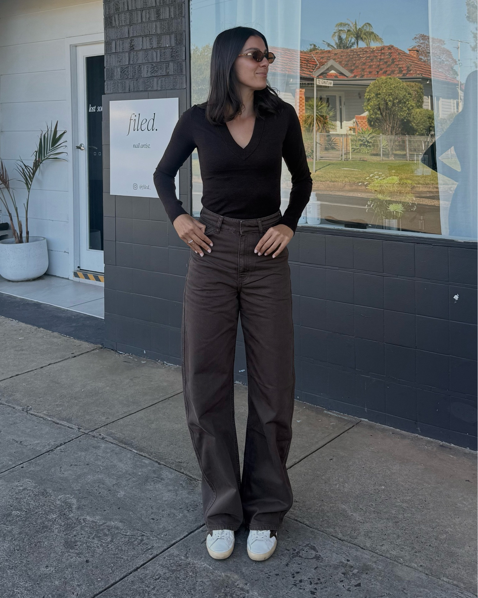 What I wore on Mother’s Day 🤎 Henne Zeva Jean in size 25 and the Henne Aveline top in size XS.
Golden goose sneakers x

#LTKaustralia
