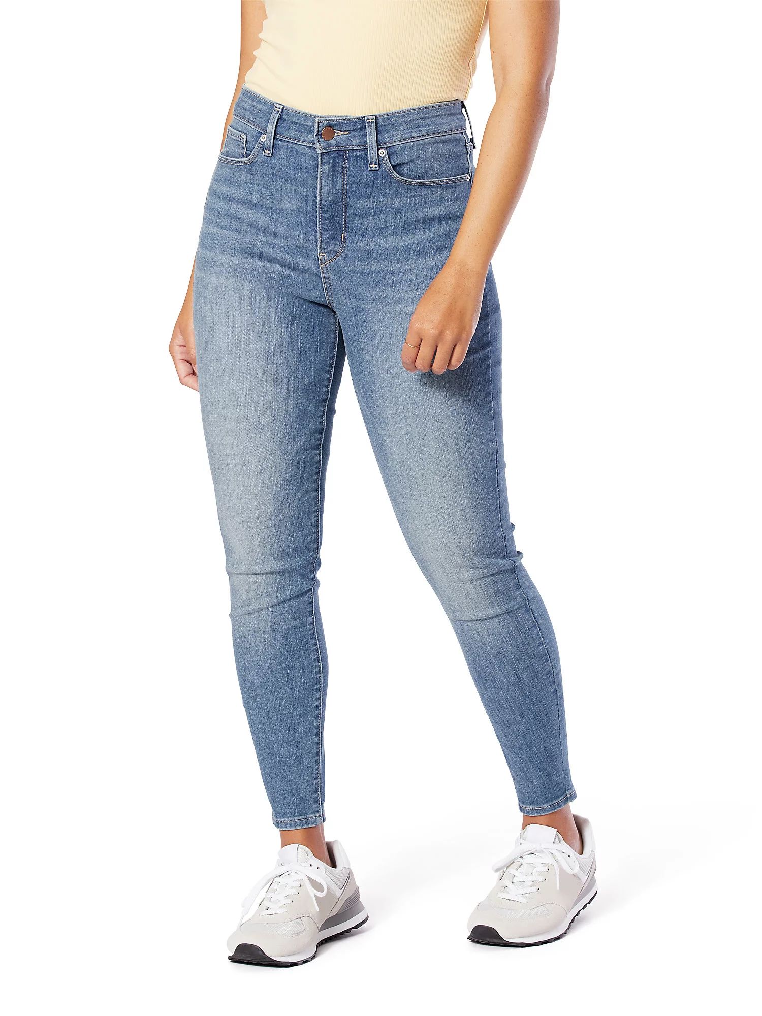 Signature by Levi Strauss & Co. Women's Simply Stretch Shaping High Rise Skinny Ankle Jeans - Wal... | Walmart (US)