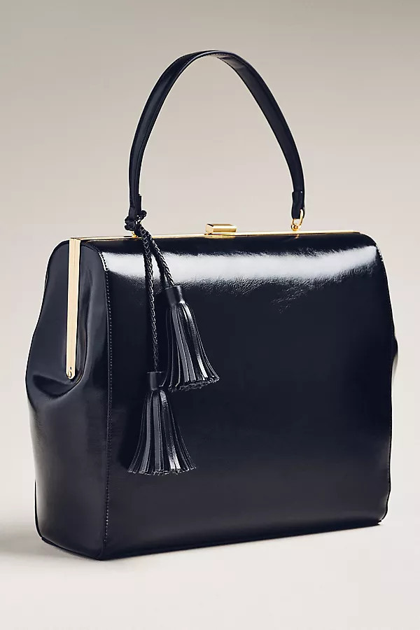 Faux Leather Square Top-Handle Bag | Anthropologie (US)