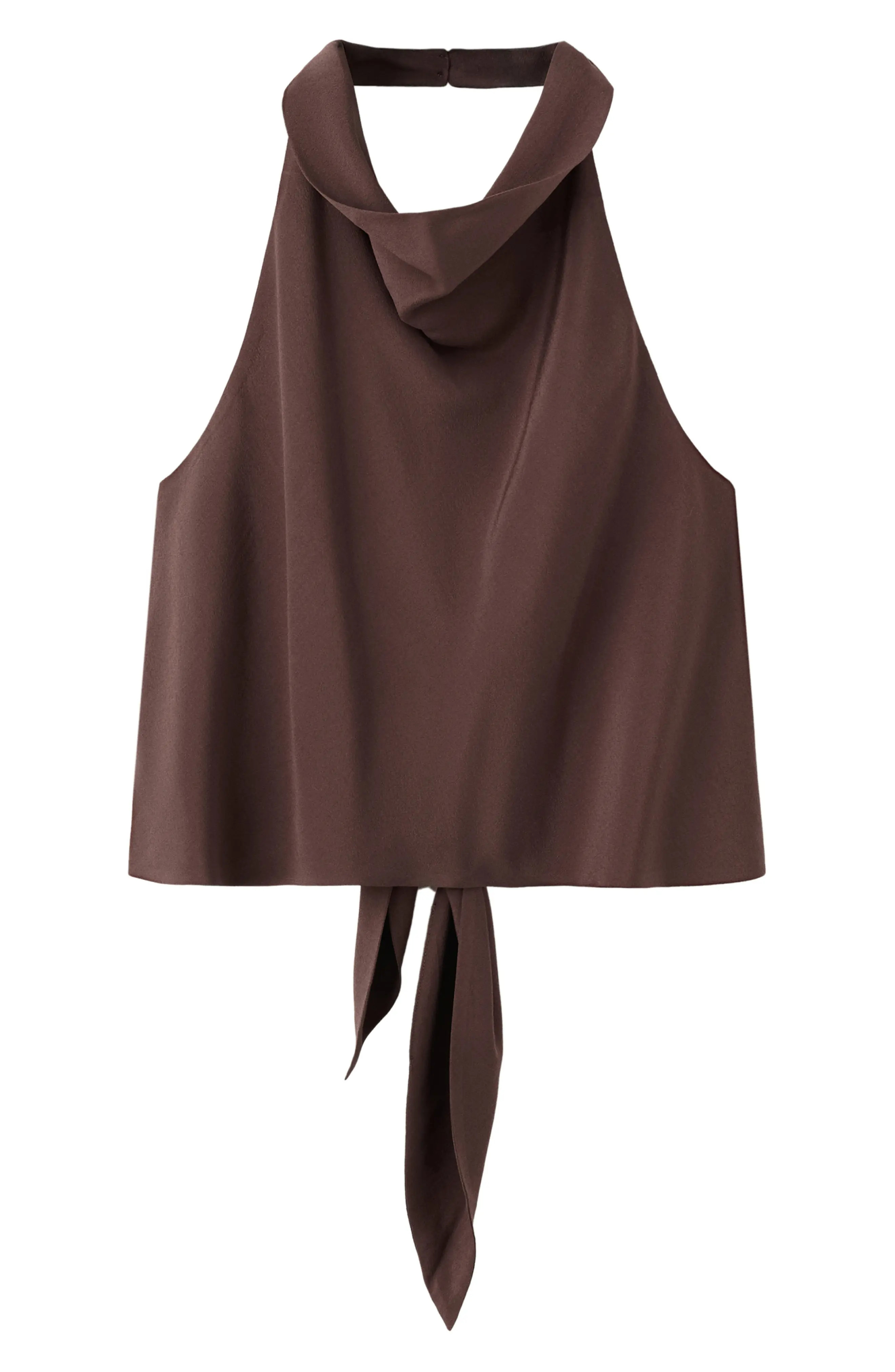 MANGO Drape Halter Crop Top (Women) | Nordstrom | Nordstrom