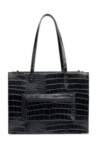 BEIS The Work Tote in Black Croc from Revolve.com | Revolve Clothing (Global)