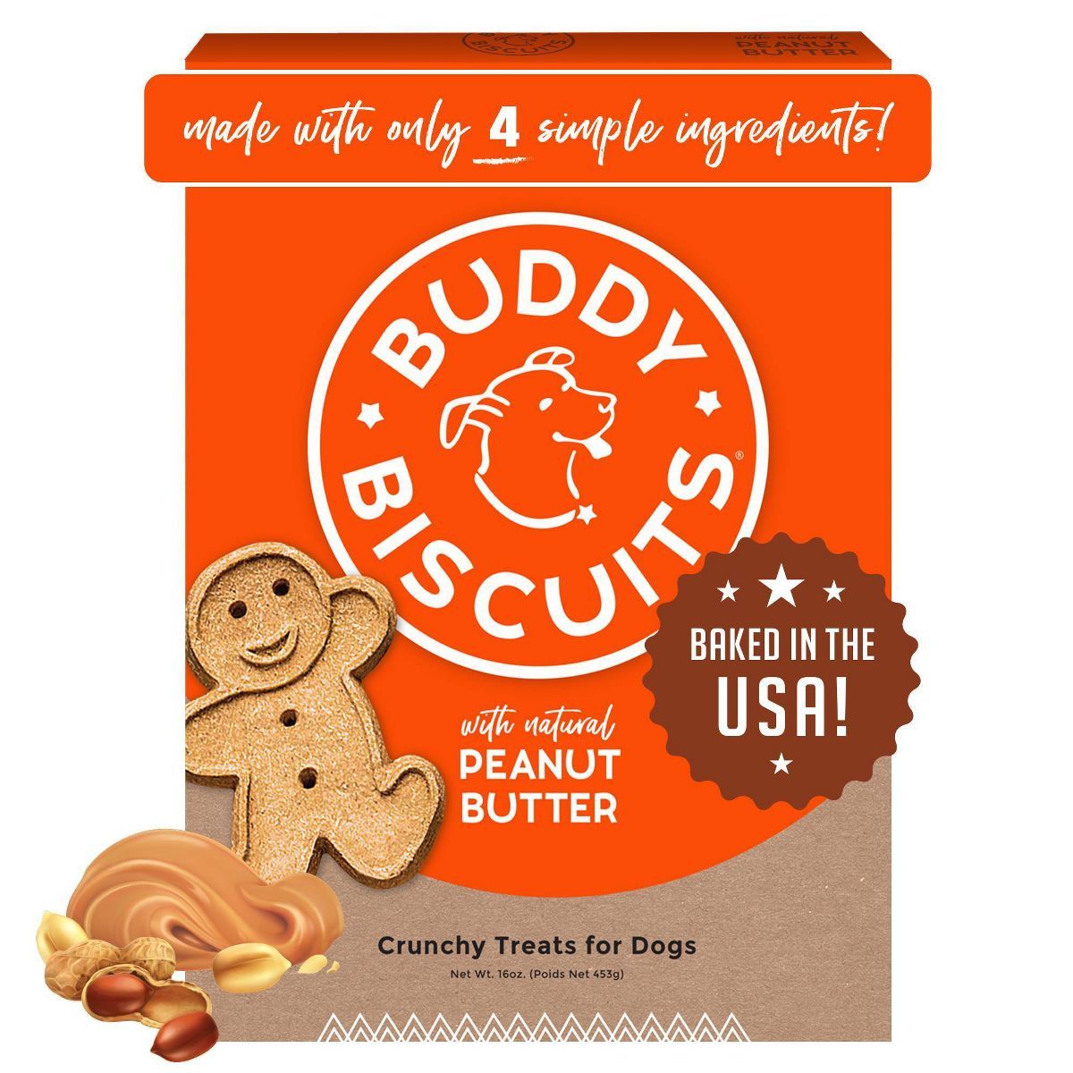 Buddy Biscuits Oven Baked Crunchy Peanut Butter Dog Treats | Target