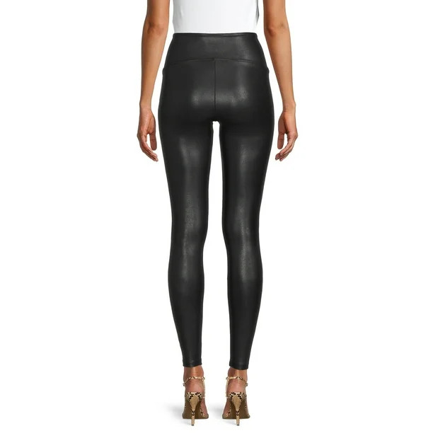 Time and Tru Women's Faux Leather Leggings, Sizes S-XXXL | Walmart (US)