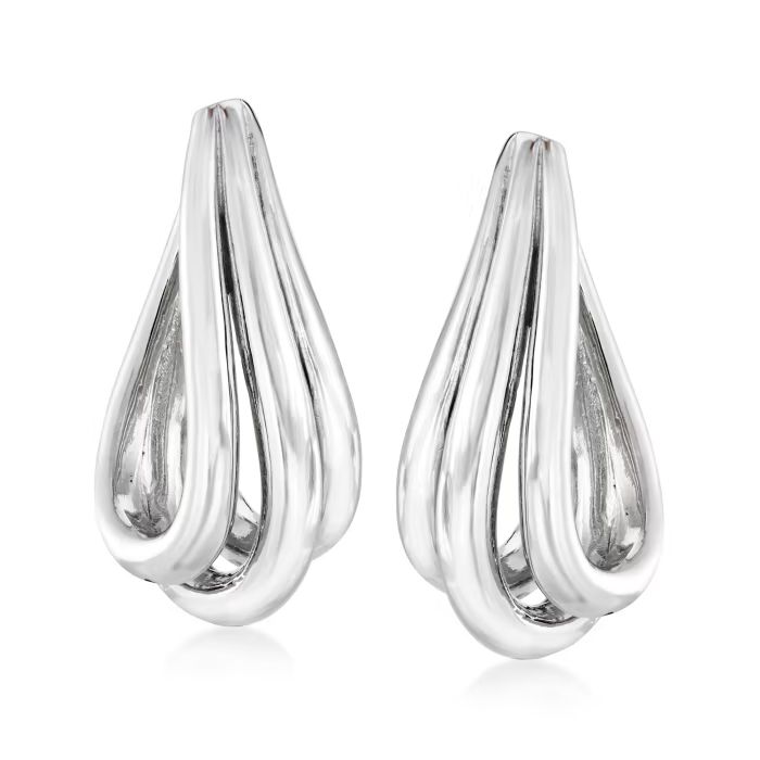 Italian Sterling Silver Twisted Hoop Earrings. 1 1/2" | Ross-Simons