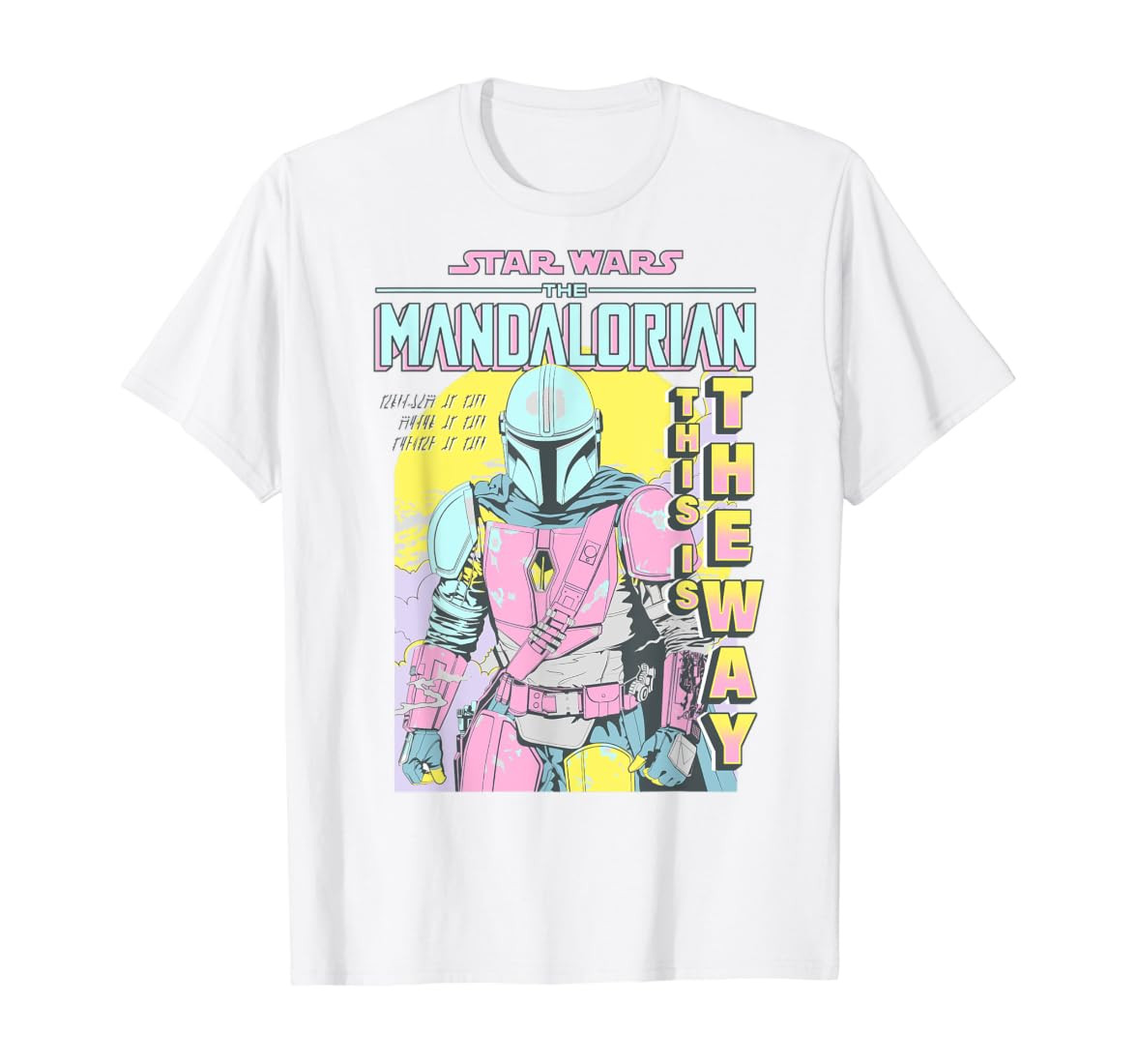 Star Wars: The Mandalorian This Is The Way Neon Comic T-Shirt | Amazon (US)