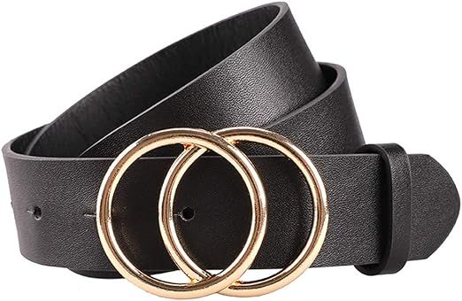 Earnda Women's Leather Belt Fashion Soft Faux Leather Waist Belts For Jeans Dress | Amazon (US)