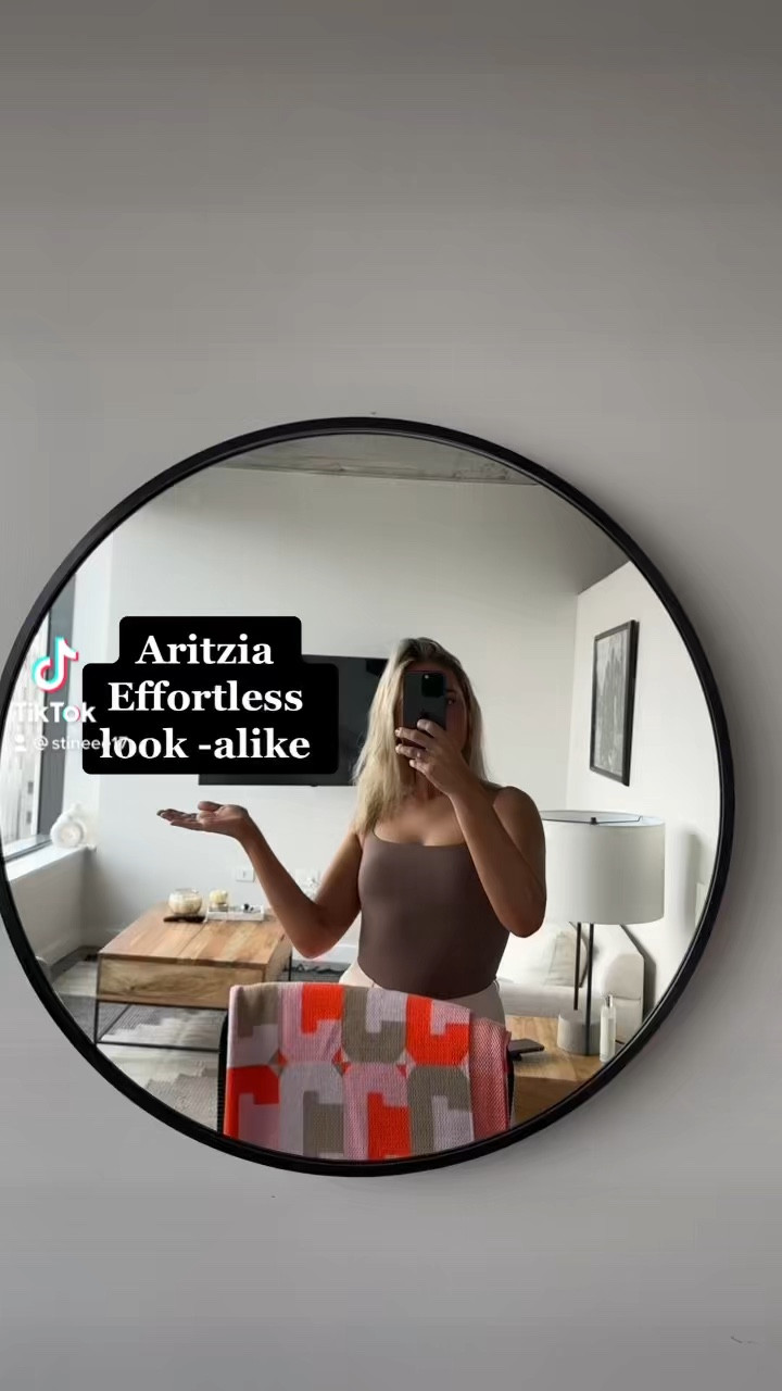 Aritzia effortless look alike 
*size small in Amazon 
*size 6 in effortless 

**the white amazon alternative is a tad see through 

#LTKstyletip #LTKunder50 #LTKsalealert